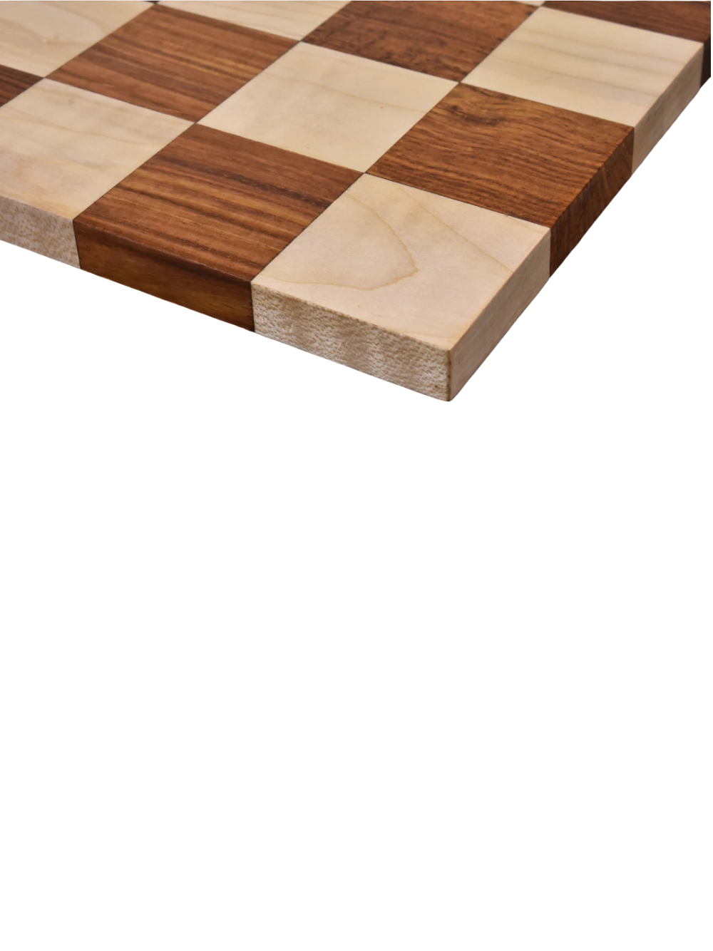 3.9" Zadar Series Modern Minimalist Chess Set - Golden Rosewood Pieces with Borderless Board & Box