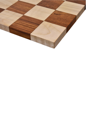 3.9" Zadar Series Modern Minimalist Chess Set - Golden Rosewood Pieces with Borderless Board & Box
