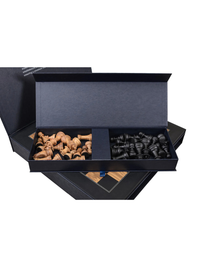 Rechapados Ferrer Olivewood Chess Set Combo - Black Olive Chess Board & Pieces