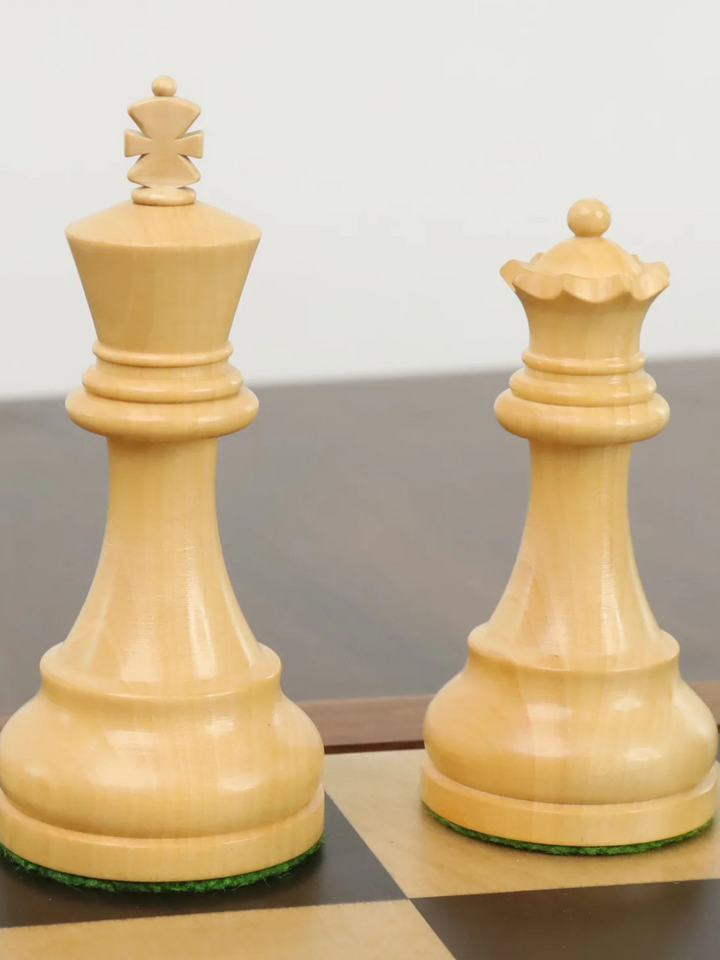 Serie Reykjavik Pezzi di Scacchi Staunton - Legno di Bosso Ponderato - Re 3,8"