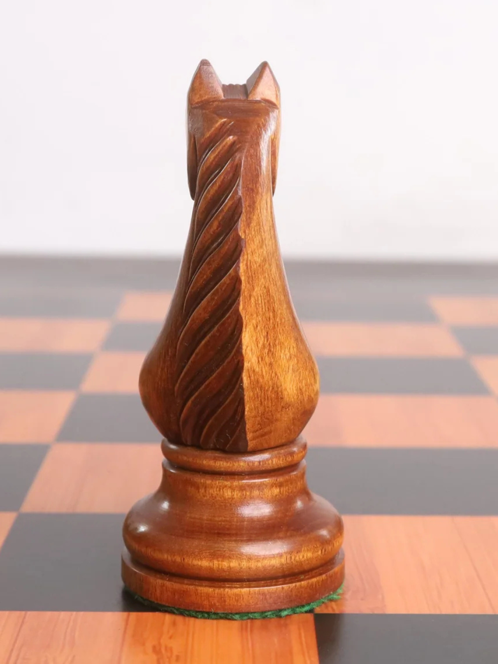 1935 Botvinnik Flohr-II Soviet Chess Pieces - Distress Antiqued Boxwood &amp; Ebonised Boxwood - 4.4" King