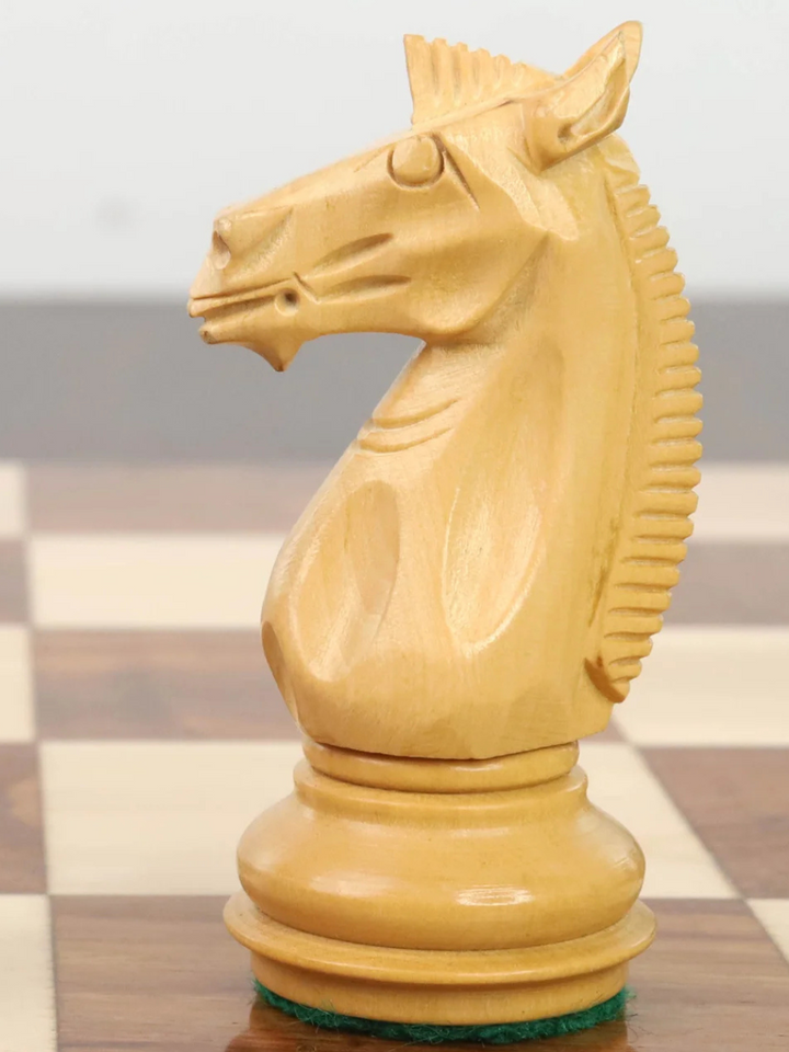 Serie Meghdoot Pezzi di Scacchi Staunton 3,4" in Palissandro Dorato