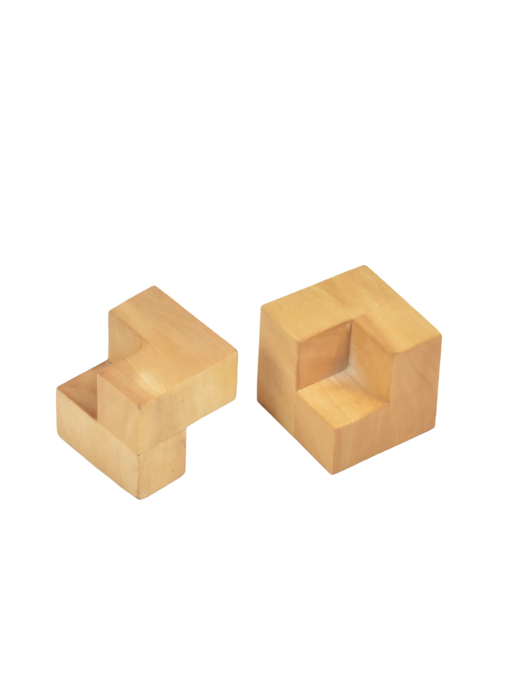 Pezzi di Scacchi Astratti Bauhaus 1923 Riprodotti in Legno di Bosso Ebonizzato - Re 2"