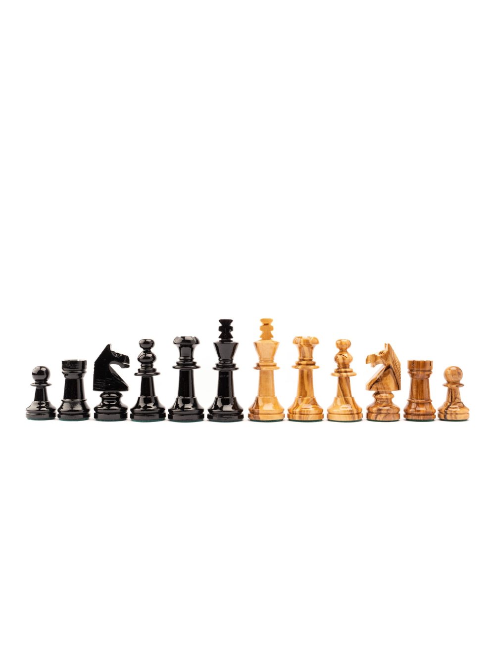 English model nº5 chess set olive wood pieces  and board