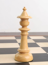 Pièces d'échecs droites pré-Staunton Edinburgh Northern 4" en bois d'ébène