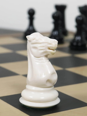 1849 Jacques Cook Camel Bone Chess Pieces - 3.5" King
