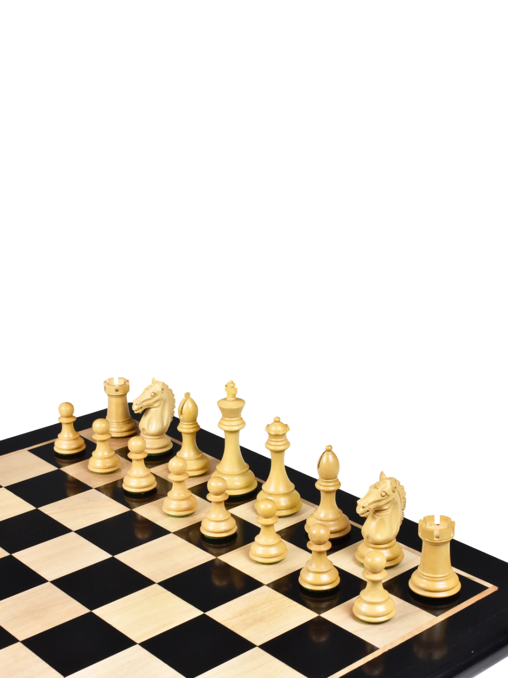 3.9" Exclusive Alban Staunton Chess Pieces Ebony Wood - Triple Weighted