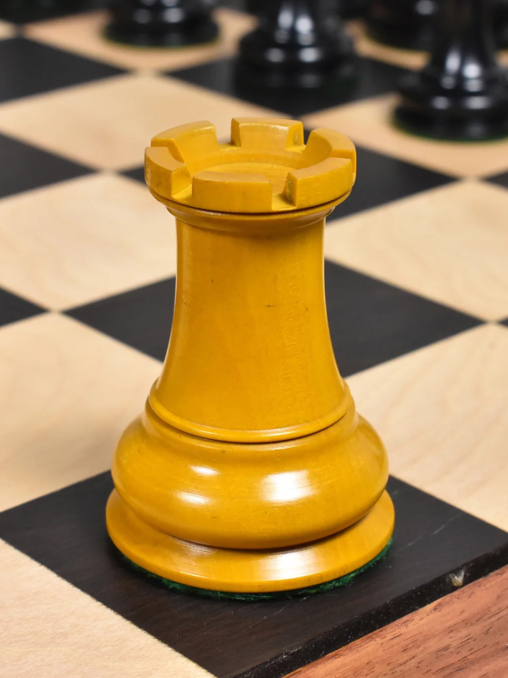 1849 Jacques Cook Staunton Collectors Chess Pieces - Ebony Wood - 3.75"