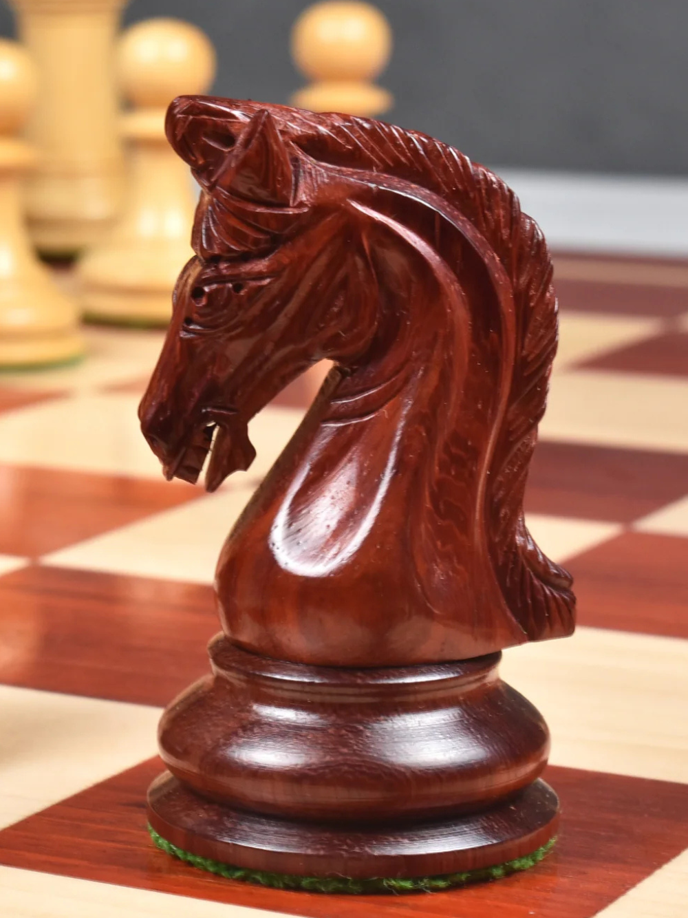 Repro 2016 Sinquefield Staunton Chess Pieces Bud Rosewood-Triple Weight