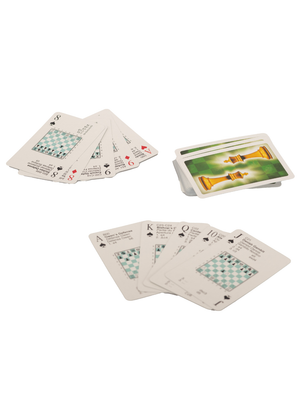 Schachspielkarten mit beliebten Debüts