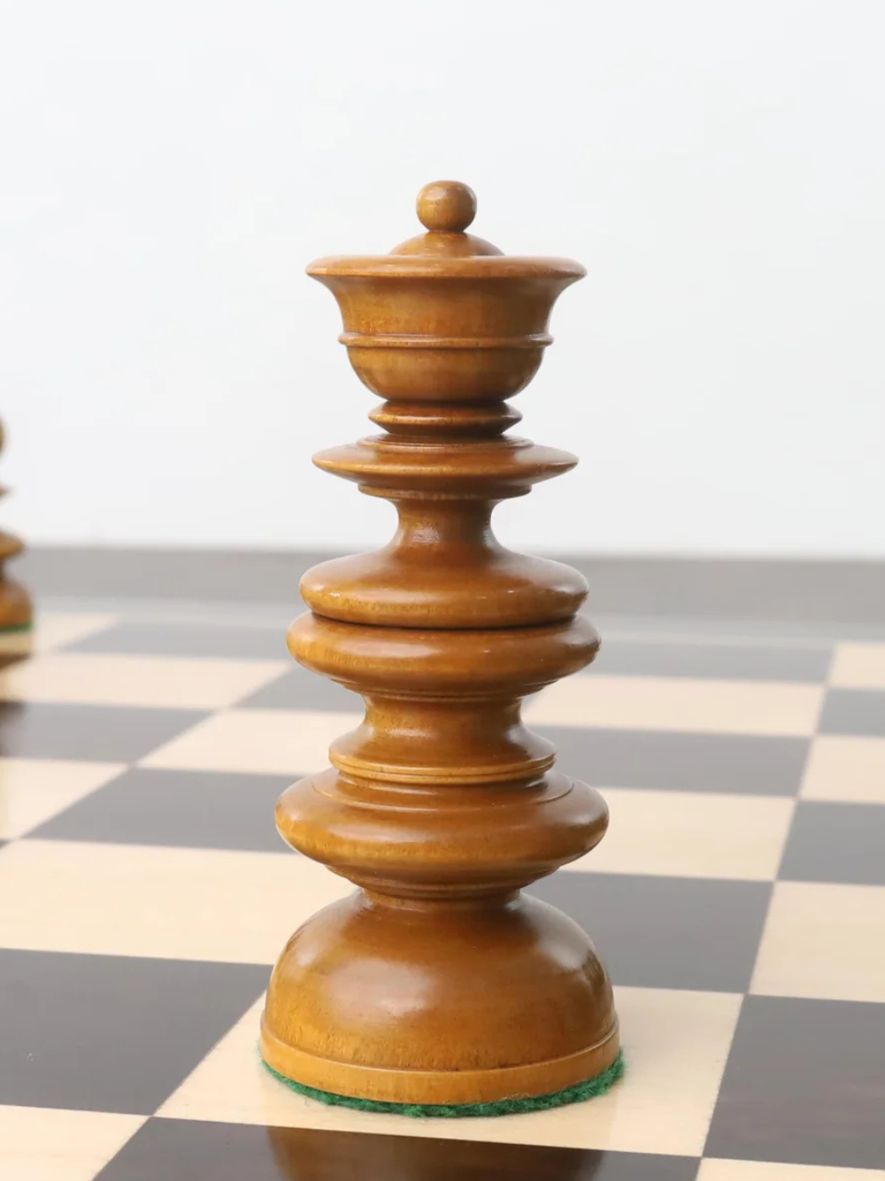 3.3" St. John Pre-Staunton Ebony Wood &amp; Antique Calvert Chess Pieces