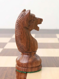 Pièces d'échecs soviétiques russes des années 1960, 4,5 pouces, doublement lestées, en palissandre doré
