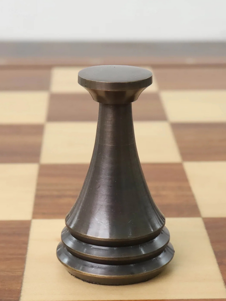 Pezzi di Scacchi di Lusso Russi Zagreb in Metallo Ottone Argento - Re 4,4"