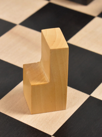 Reproduction 1966 Lanier Graham Pièces d'échecs Ensemble abstrait Buis ébène 2,7" 