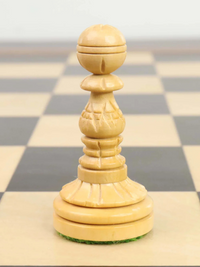 Pièces d'échecs de la série Lotus sculptées à la main de 11,9 cm (4,7 po) en bois d'ébène lesté