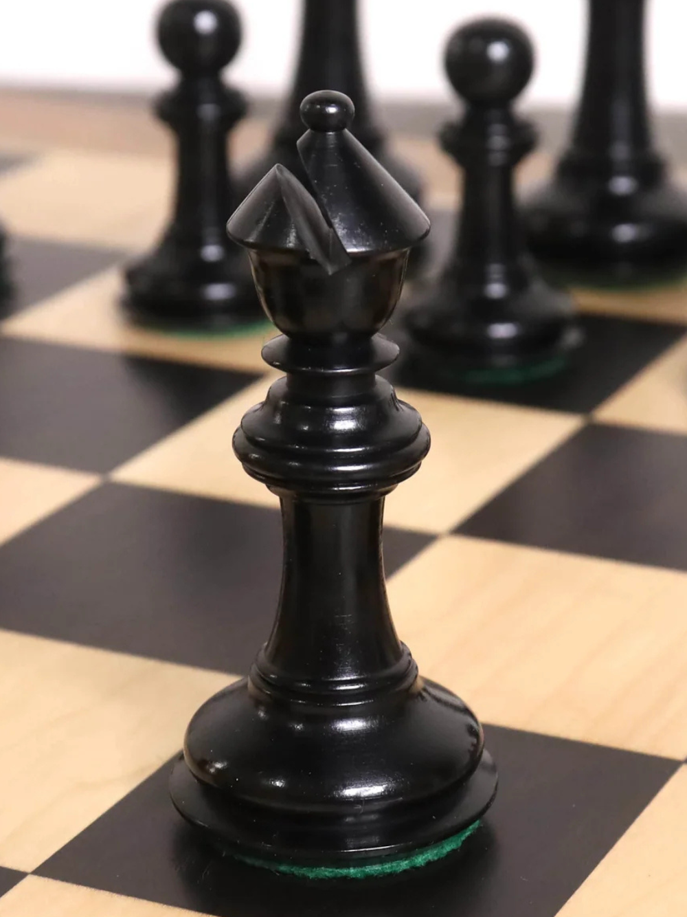 4.6" Bath Luxury Staunton Pieces Only Set - Ebony Wood and Triple Weight