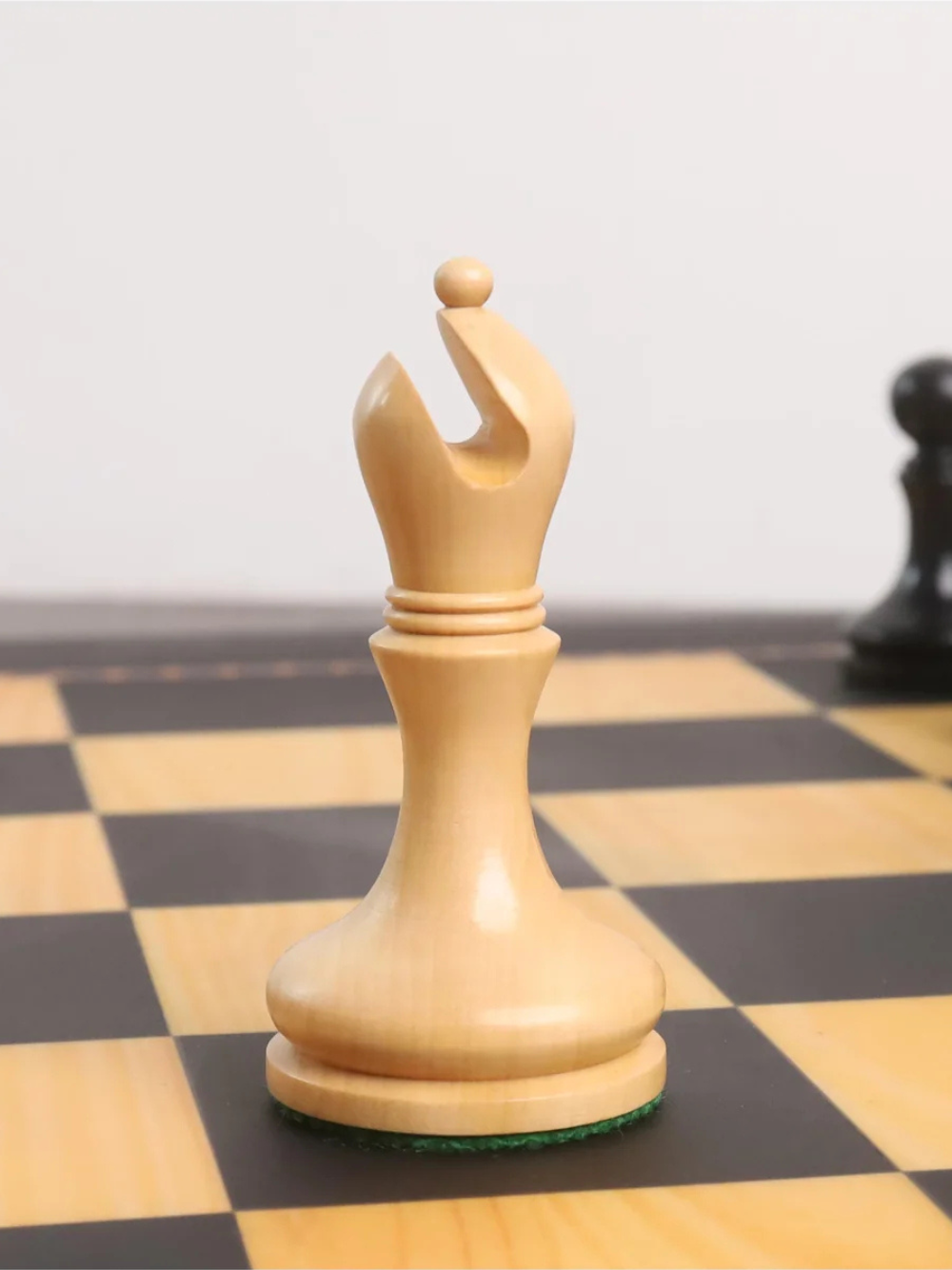 3.9" Zadar Series Modern Minimalist Chess Pieces - Weighted Ebonised Boxwood
