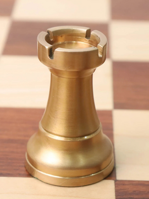 3.2" Pro Staunton Antiqued Copper Brass Metal Luxury Chess Pieces - 3.2" King