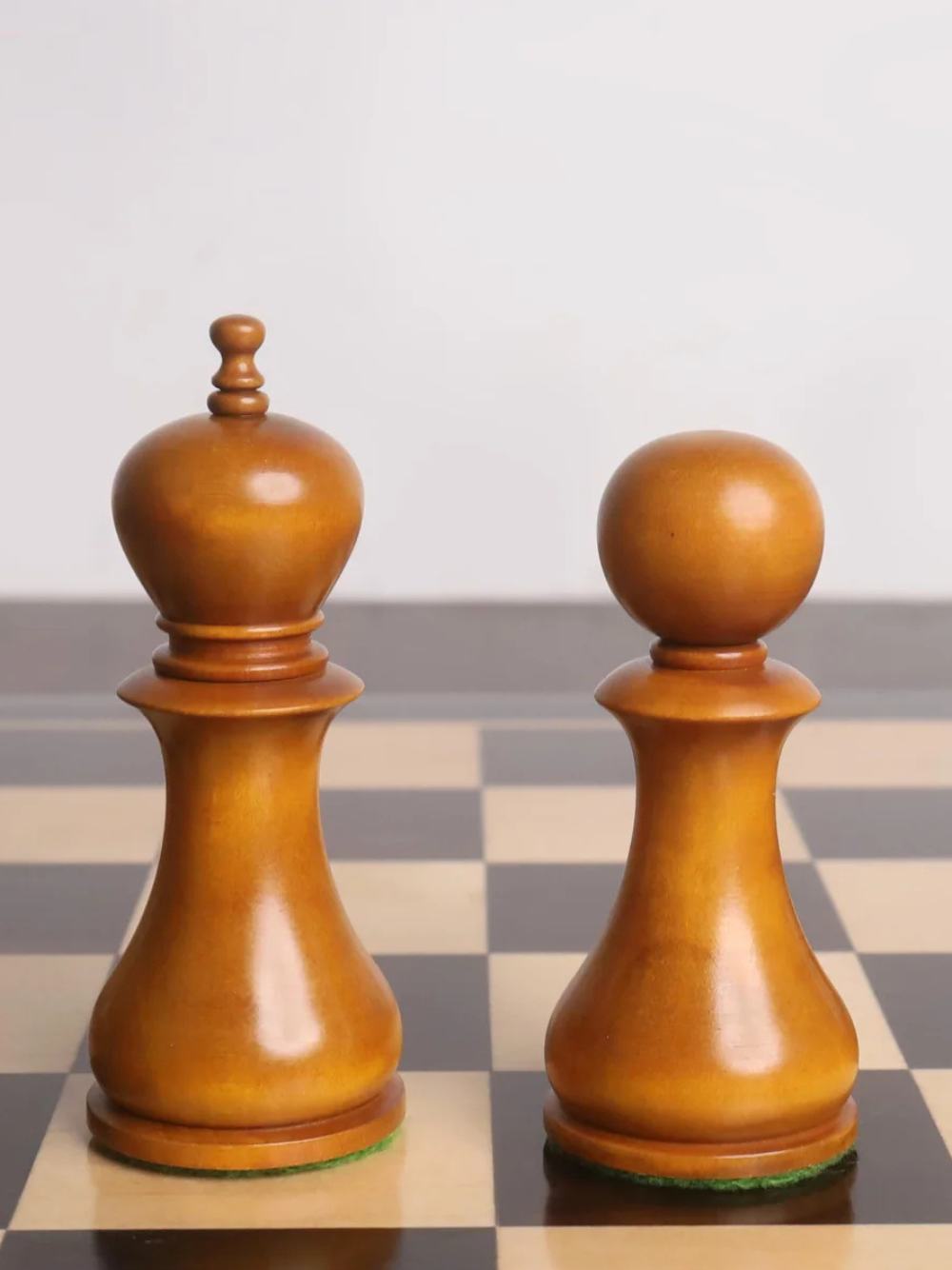 3,6" Englisches Dublin-Musterset - Antike Buchsbaumstücke, Brett und Schachtel