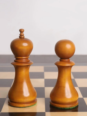 3,6" Englisches Dublin-Musterset - Antike Buchsbaumstücke, Brett und Schachtel