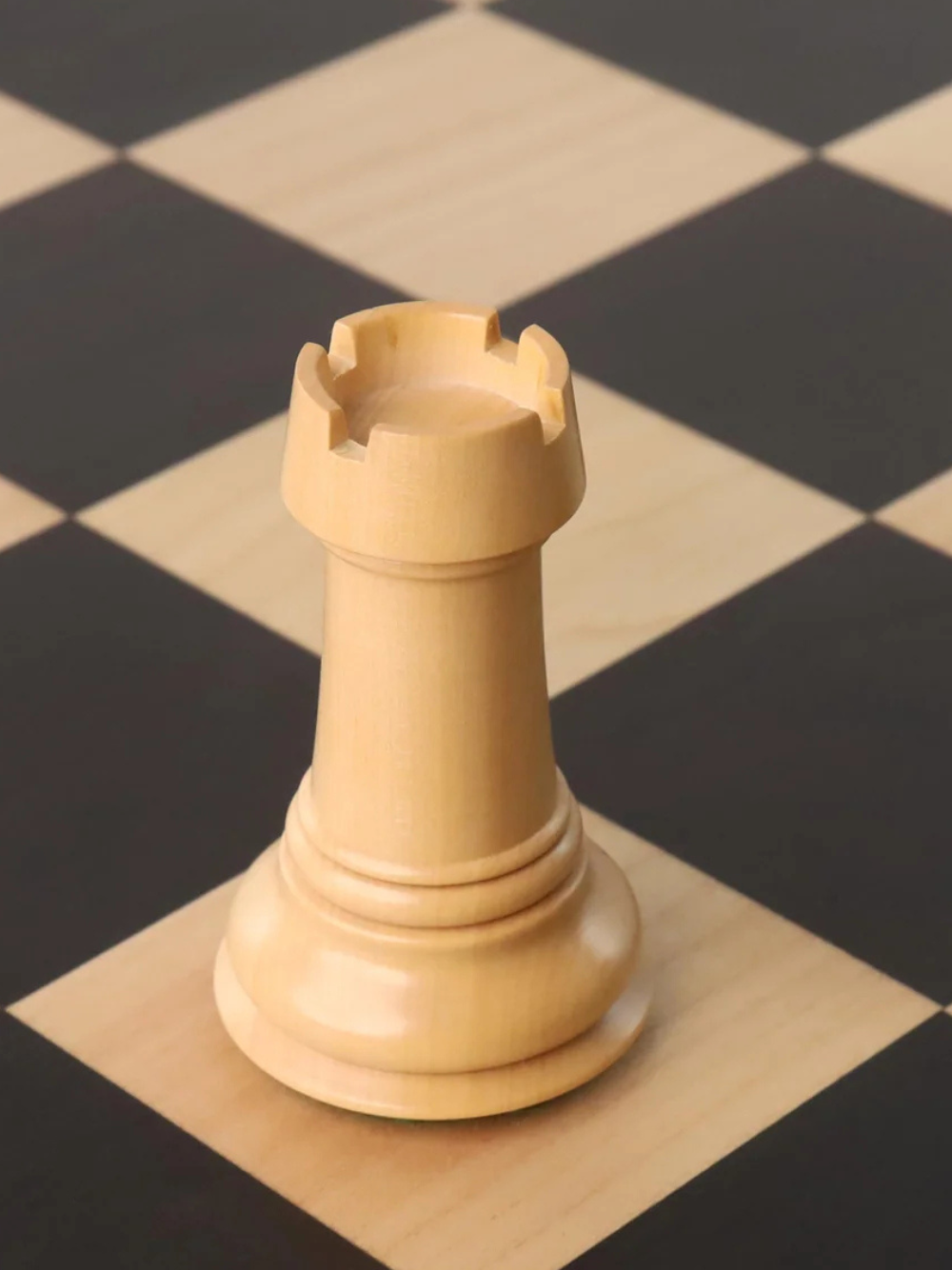 4.5" Tilted Knight Luxury Staunton Chess Pieces Ebony Wood &amp; Boxwood