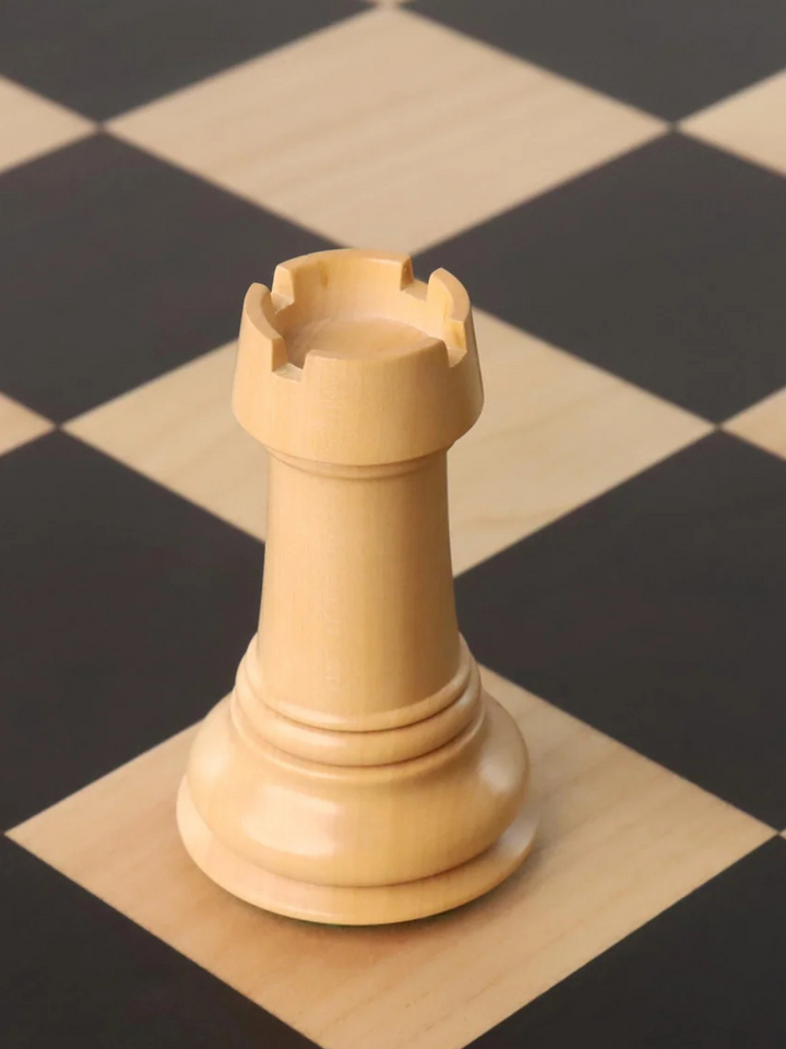 4.5" Tilted Knight Luxury Staunton Chess Pieces Ebony Wood &amp; Boxwood