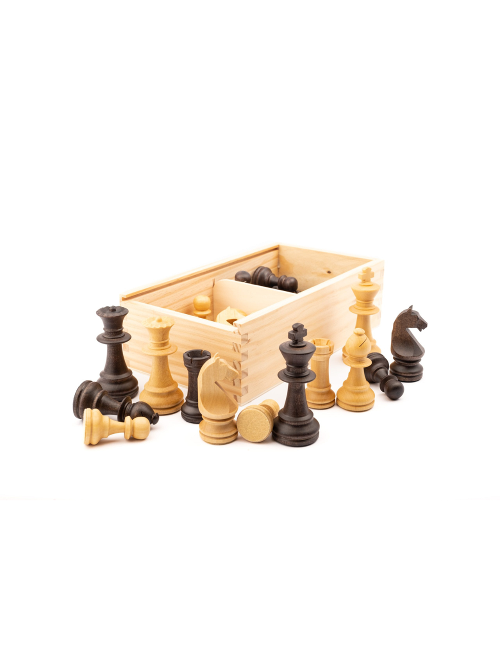 Pièces d'échecs Staunton Europa n° 6 en noyer