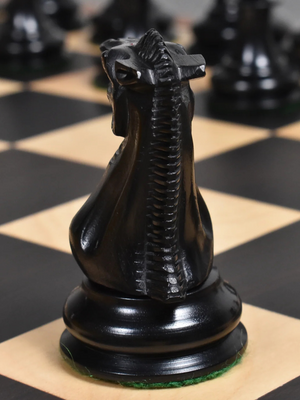 1849 Jacques Cook Staunton Collectors Chess Pieces - Ebony Wood - 3.75"