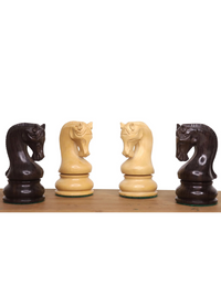 4" Leningrad Staunton Chess Pieces - Rosewood & Boxwood