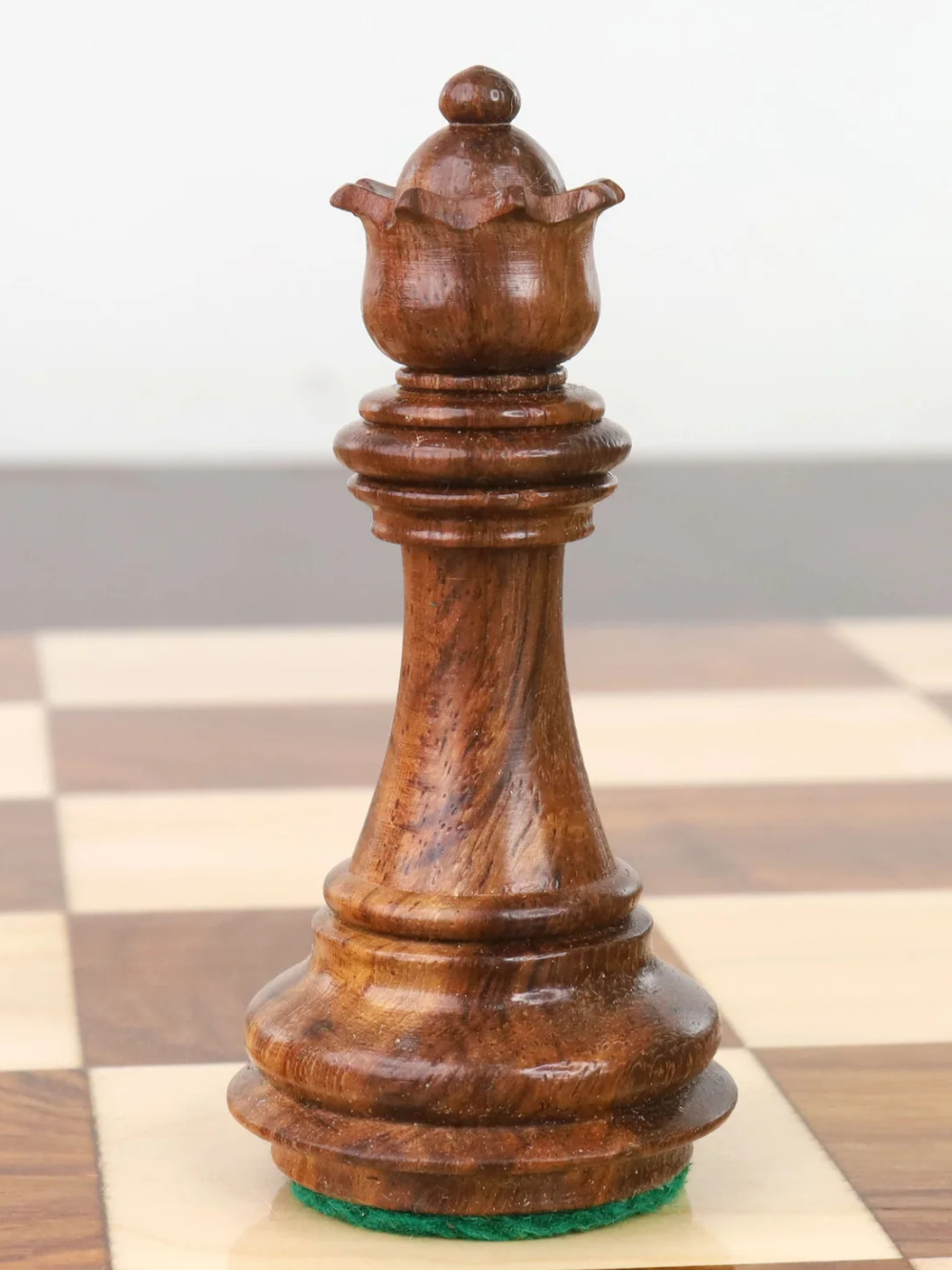 3.4" Meghdoot Series Staunton Chess Pieces - Weighted Golden Rosewood