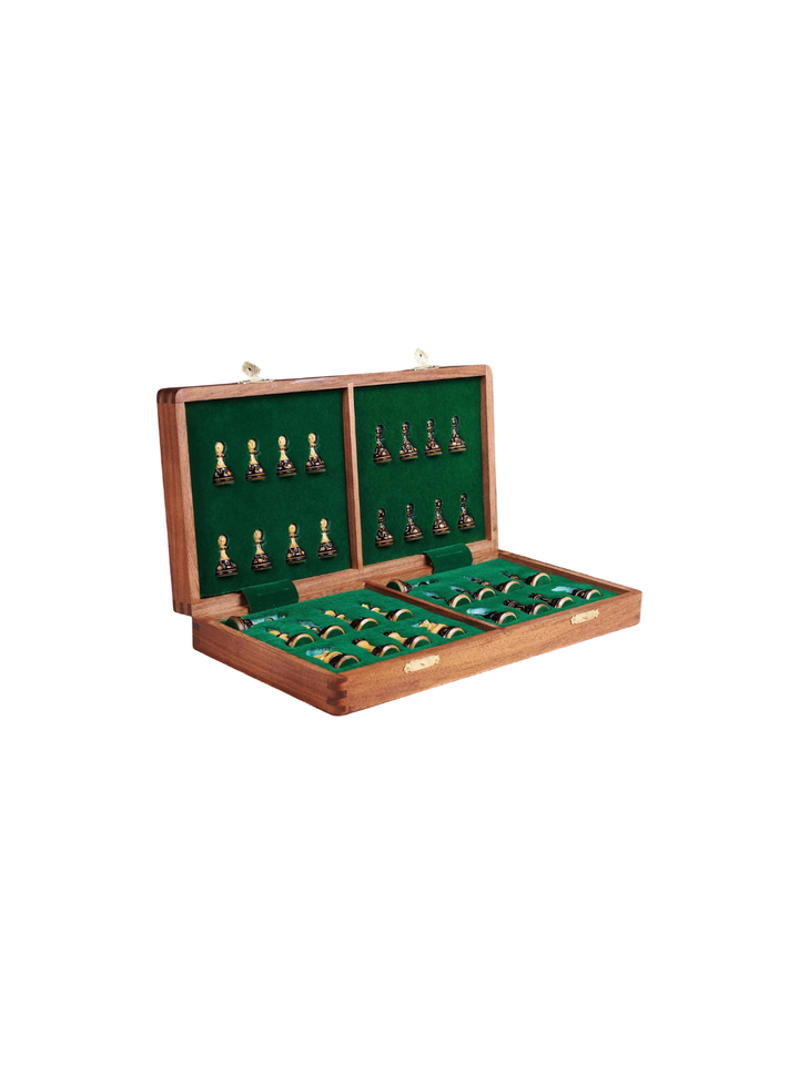 Laurel Series Burnt Carving Chess Set