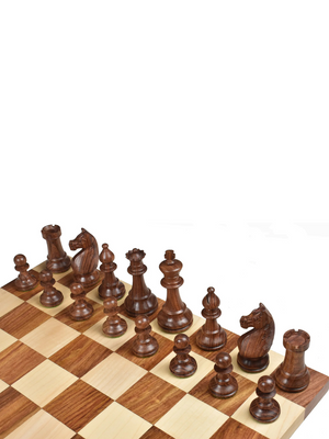 1920's German Collectors' Chess Set- Chess Pieces Only- Golden Rosewood - 4.1"