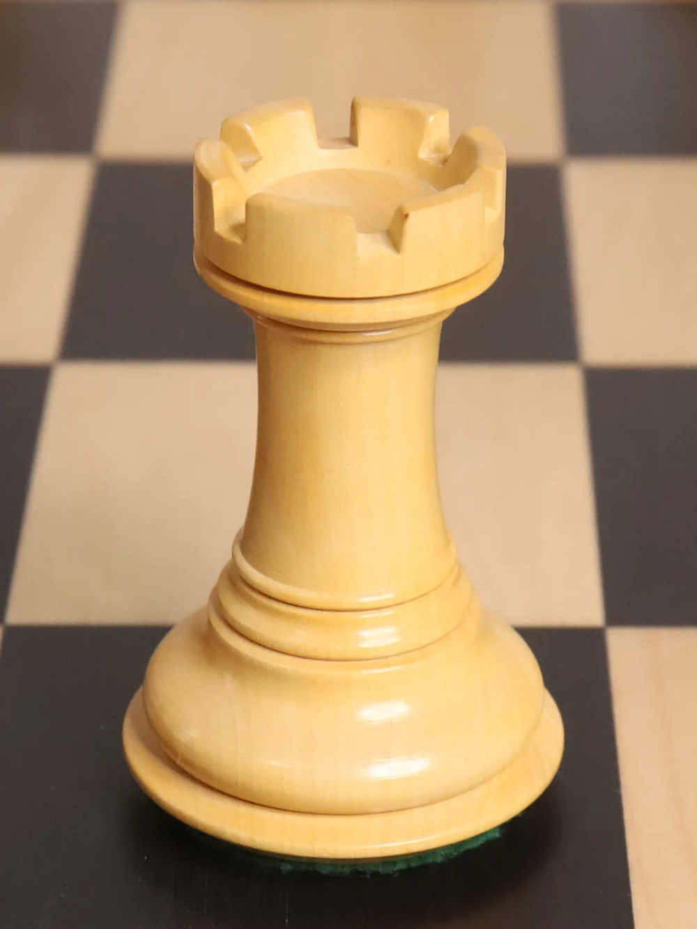 Set Solo Pezzi di Scacchi Bath di Lusso 4,6" - Legno di Ebano e Triplo Peso