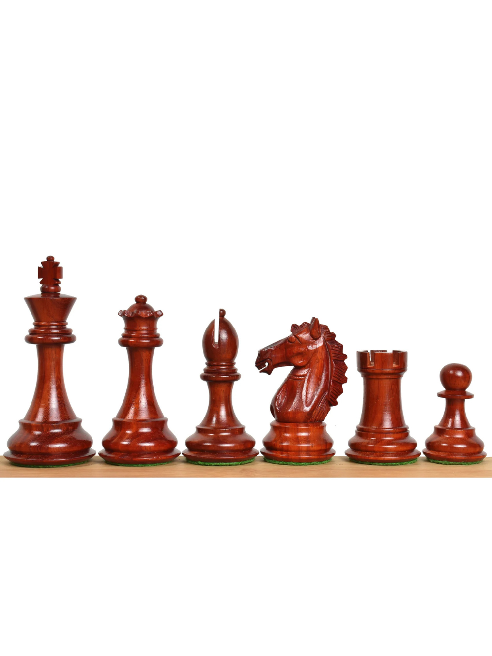 Set di scacchi esclusivo Alban Staunton 3,9" - pezzi in palissandro Bud con scacchiera e scatola