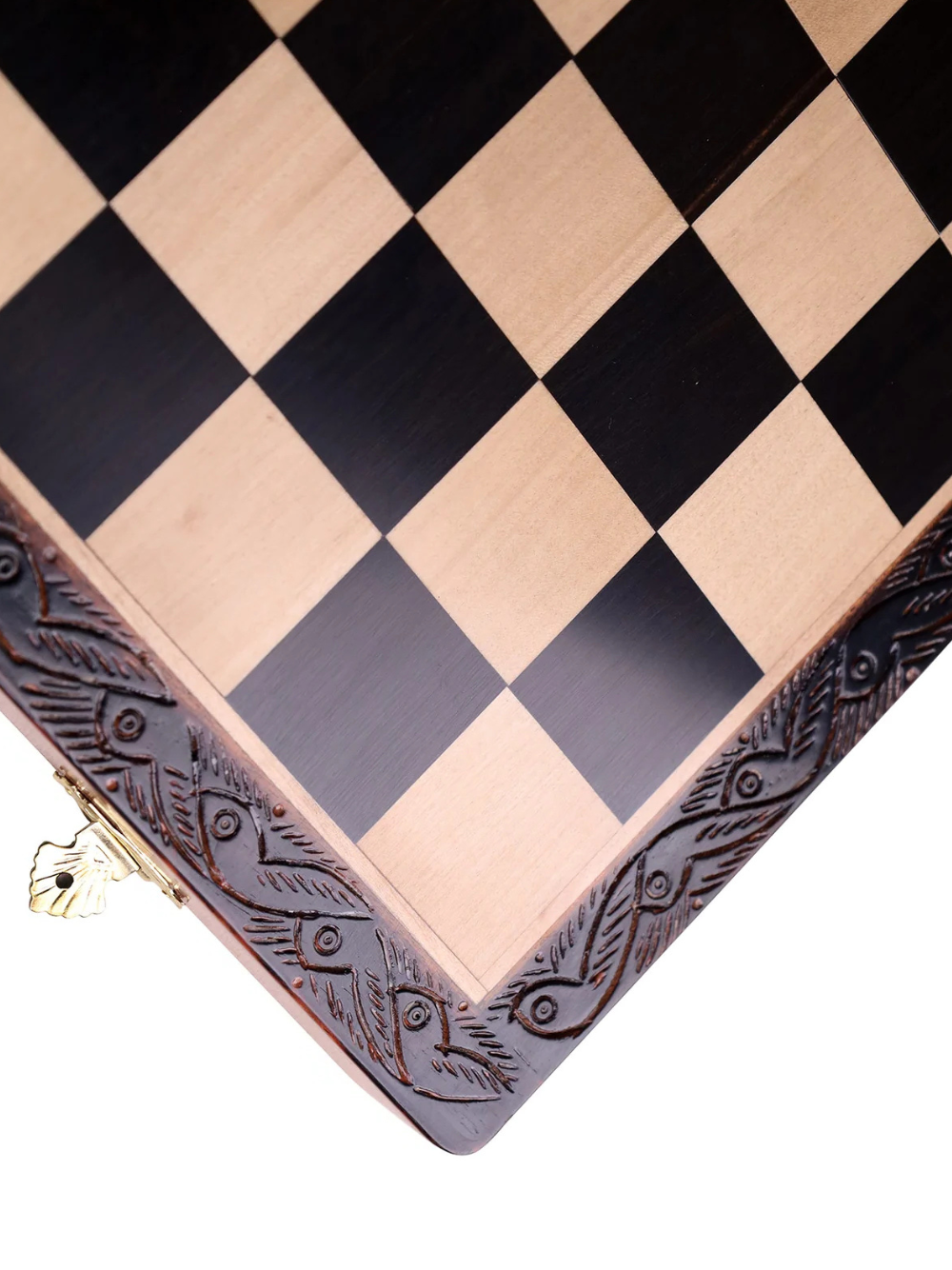 Laurel Series Burnt Carving Chess Set