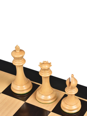 Repro 2016 Sinquefield Staunton Ebony Wood Chess Pieces - Triple Weight