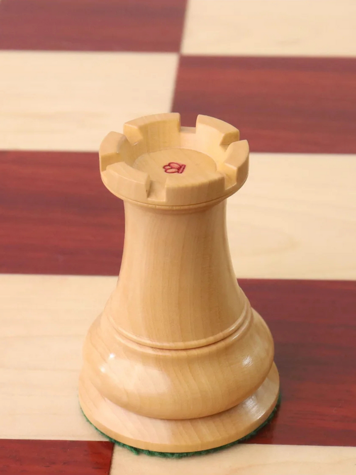 Piezas de ajedrez para coleccionistas Jacques Cook Staunton 1849 - Madera de rosa Bud - 3.75"
