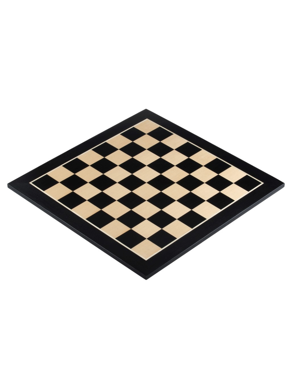 Ebonised Wood Marquetry Chess Board