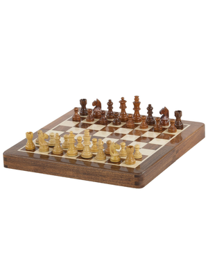 Jeu d'échecs magnétique avec échiquier incrusté, 25 cm