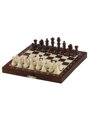 Mini jeu d'échecs scolaire marron
