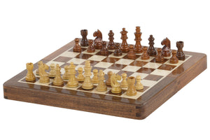 Jeu d'échecs magnétique avec échiquier incrusté, 25 cm