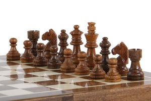 Jeu d'échecs magnétique avec échiquier incrusté, 25 cm