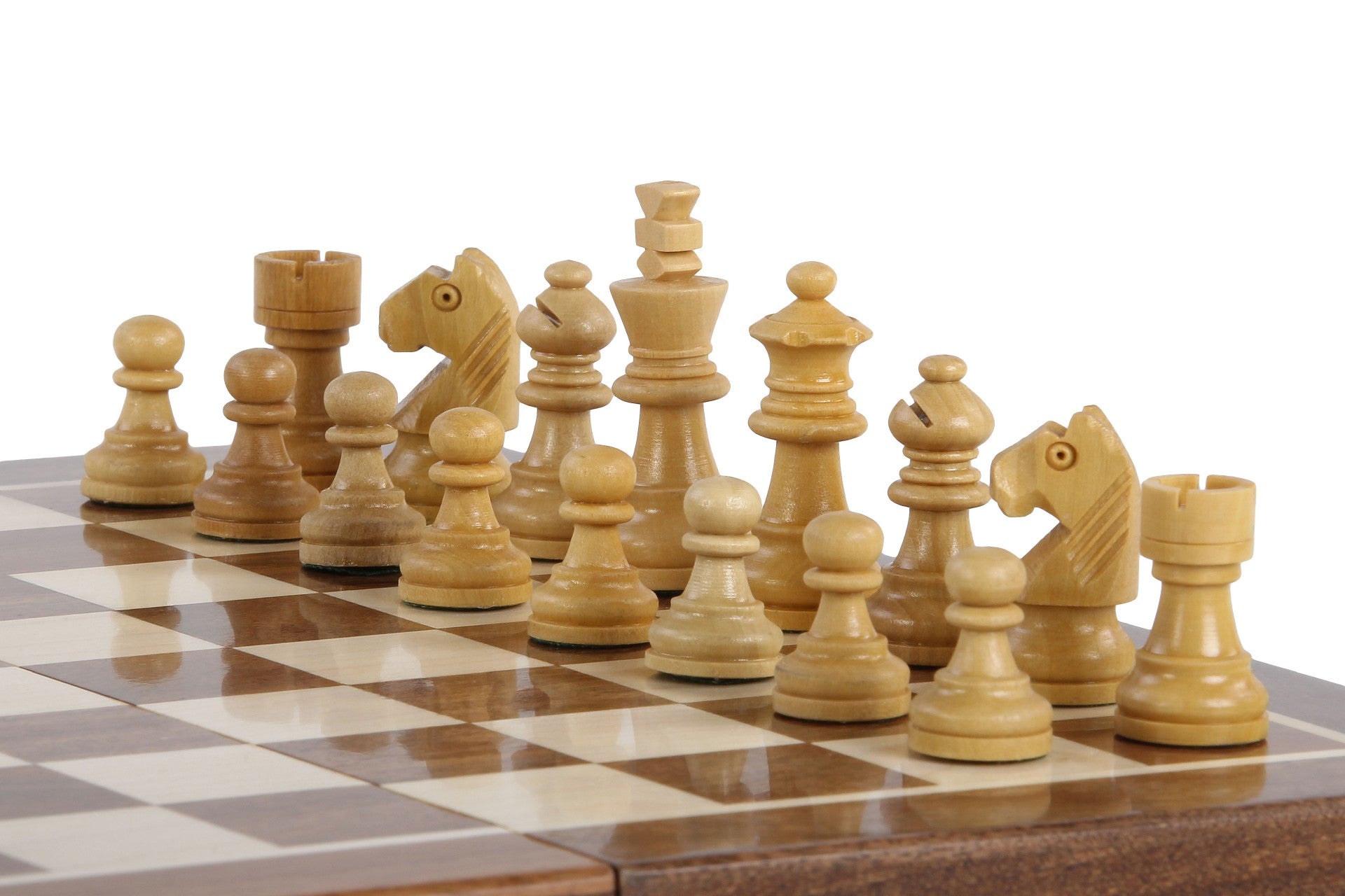 Jeu d'échecs magnétique avec échiquier incrusté, 25 cm