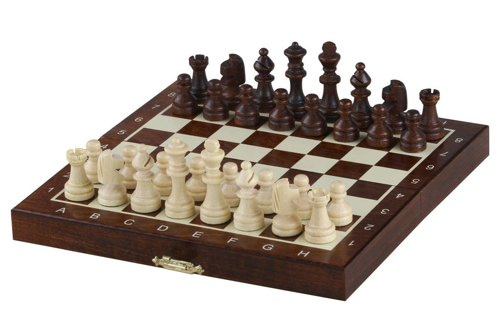 Mini jeu d'échecs scolaire marron