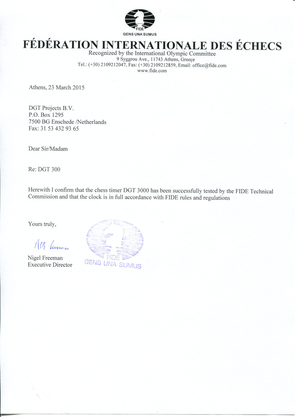 DGT 3000 chess clock