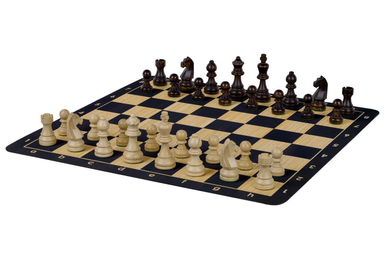 Black Roll-up chessboard no. 6 (51 cm), non-slip bottom