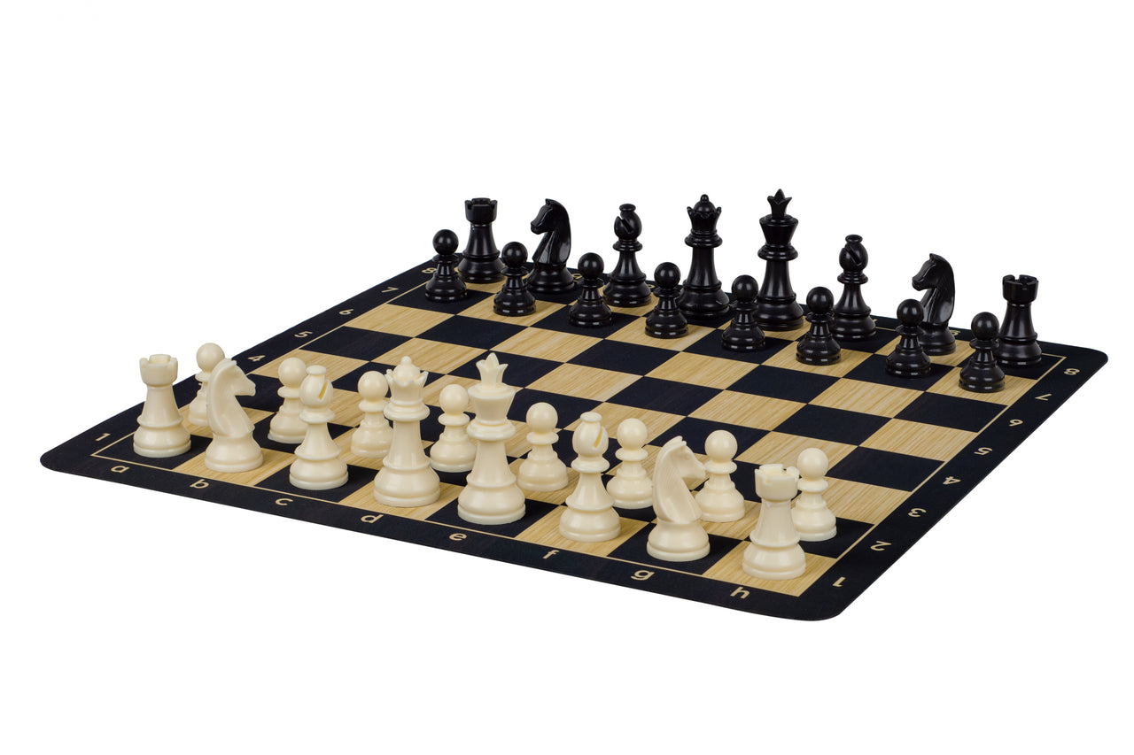 Black Roll-up chessboard no. 6 (51 cm), non-slip bottom
