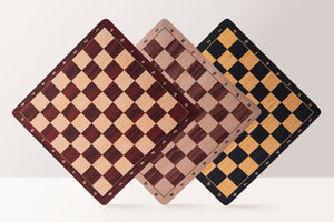 Black Roll-up chessboard no. 6 (51 cm), non-slip bottom