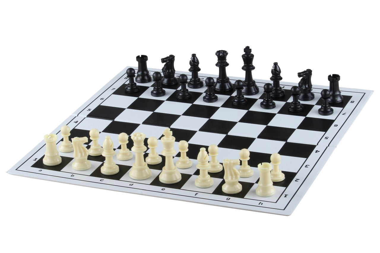 36cm White & Black Plastic Chess Board