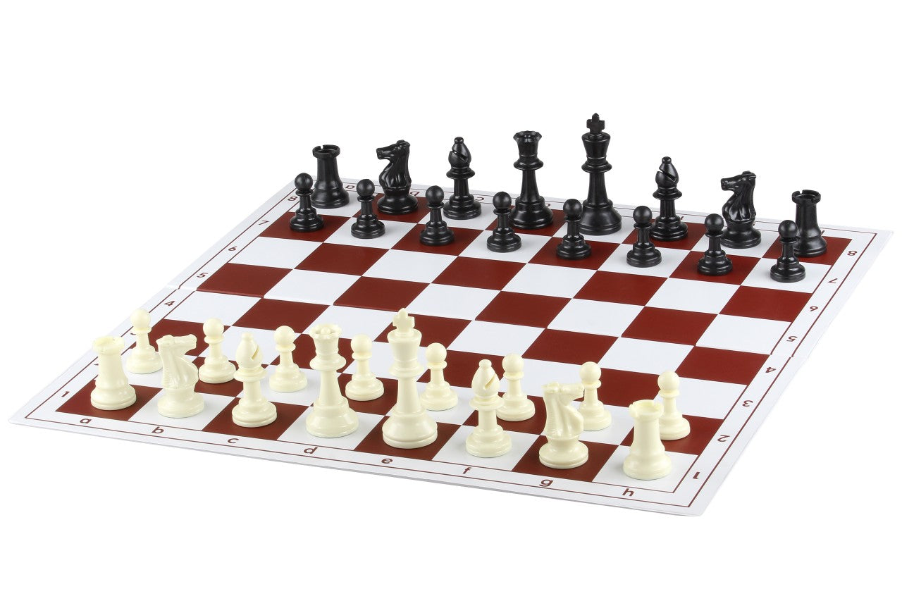 51cm White & Red Plastic Chess Board
